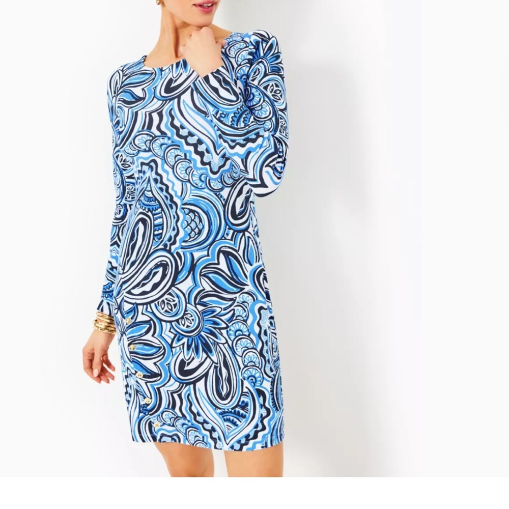 Lilly Pulitzer Maddox Straight Dress-Resort White Give It A Whirl-New In Pack